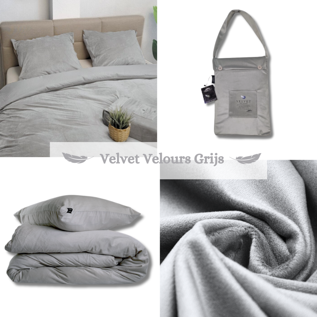 Fluwelen Kussenslopen Grijs Velvet Velours