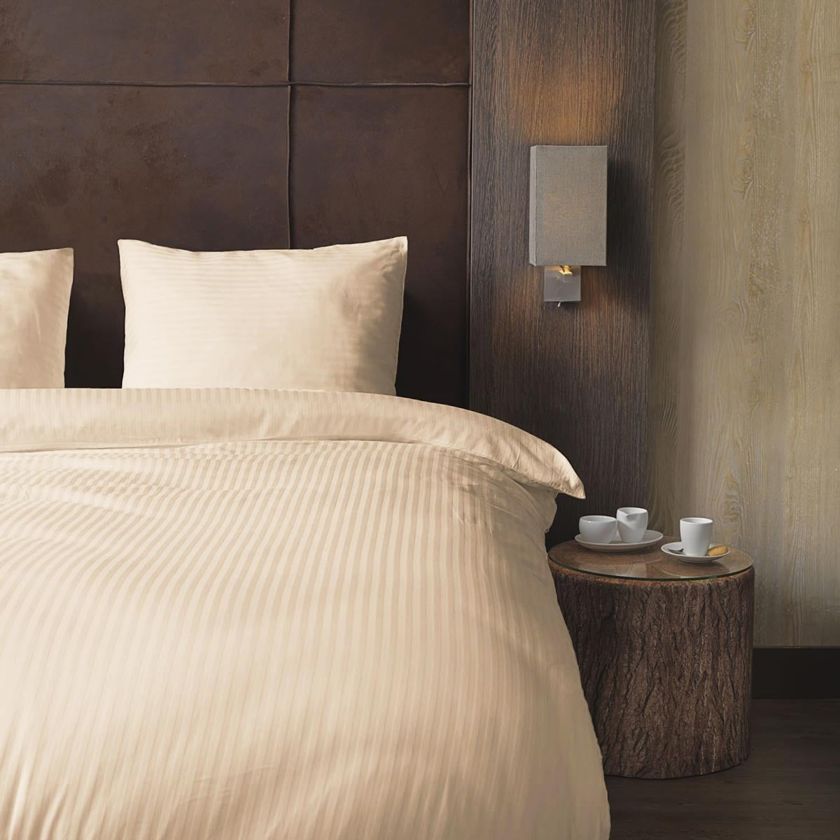Kussensloop Hotel Line Zandkleurig - 60x70cm  - 2 stuks