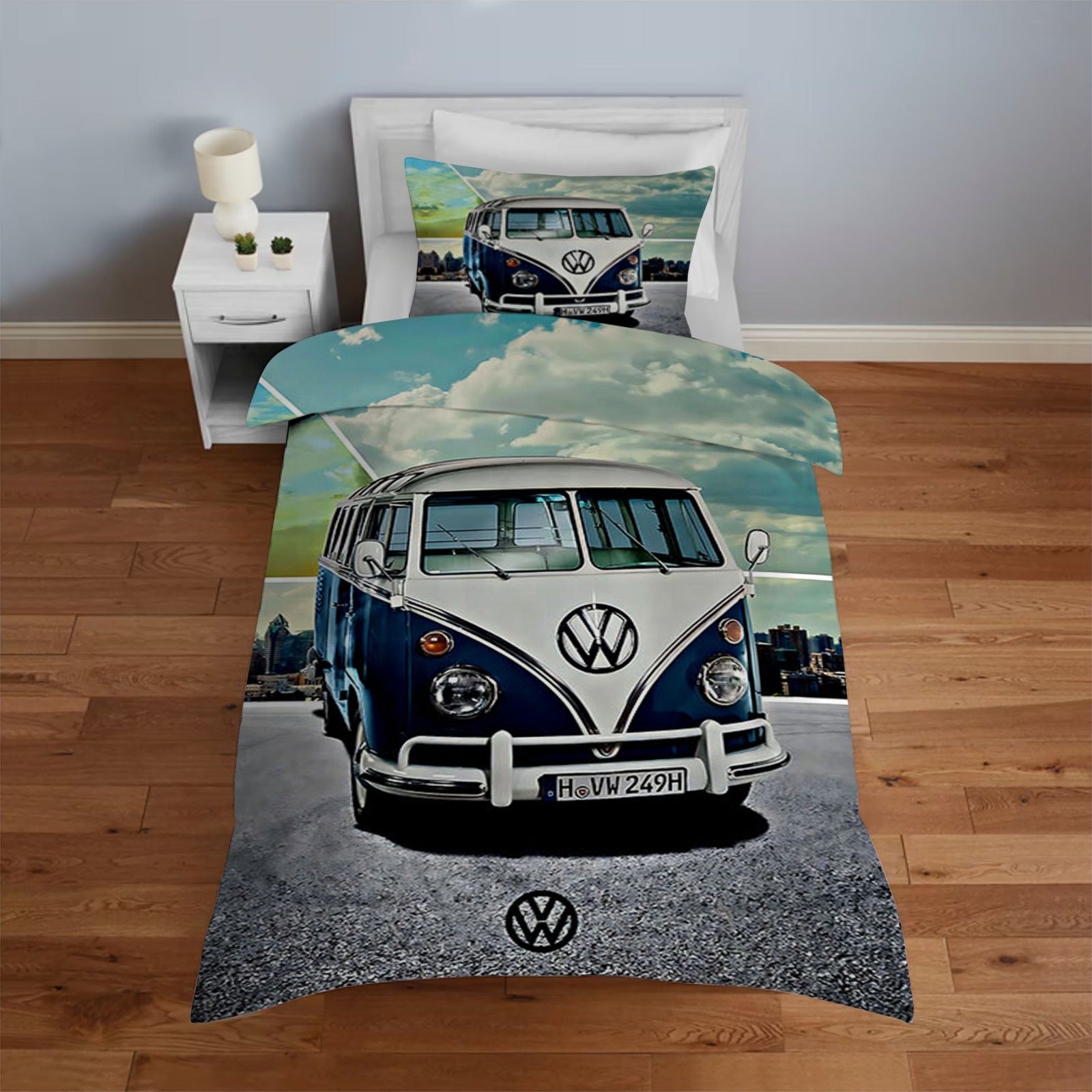 Satijnen Dekbedovertrek Volkswagen Busje