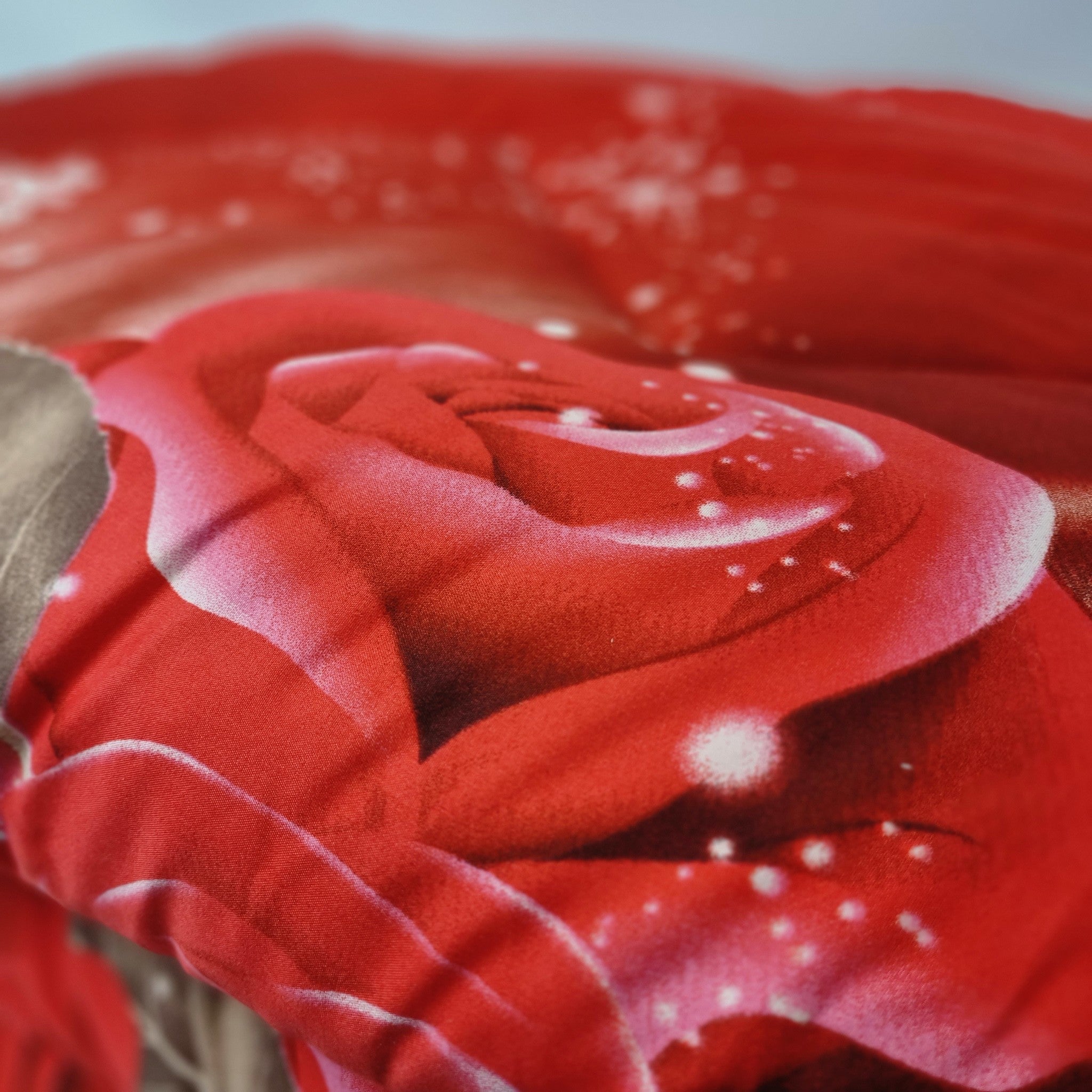 Bedrukte dekbed met rode Rozen All Season