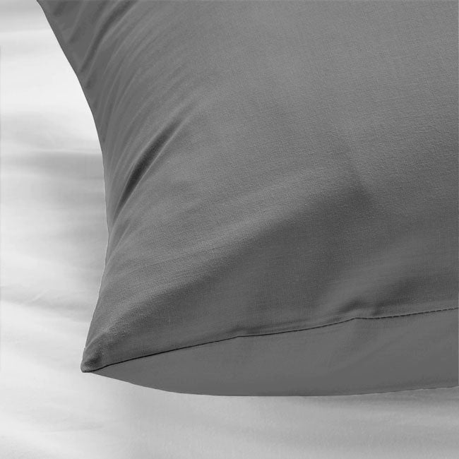 Lichaamskussen Hoes Antraciet - 100% Katoen - 40x145 cm
