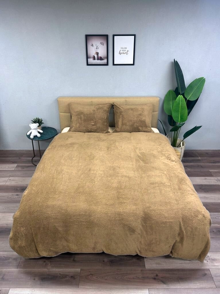 Taupe Teddy Dekbedovertrek Beau Maison