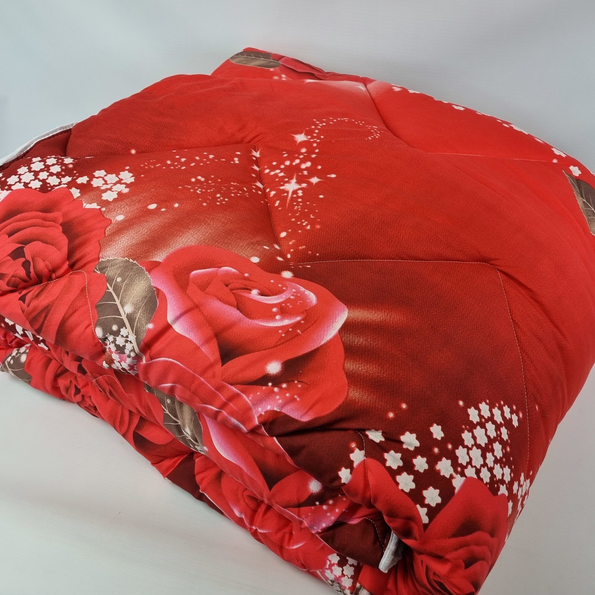 Bedrukte dekbed met rode Rozen All Season
