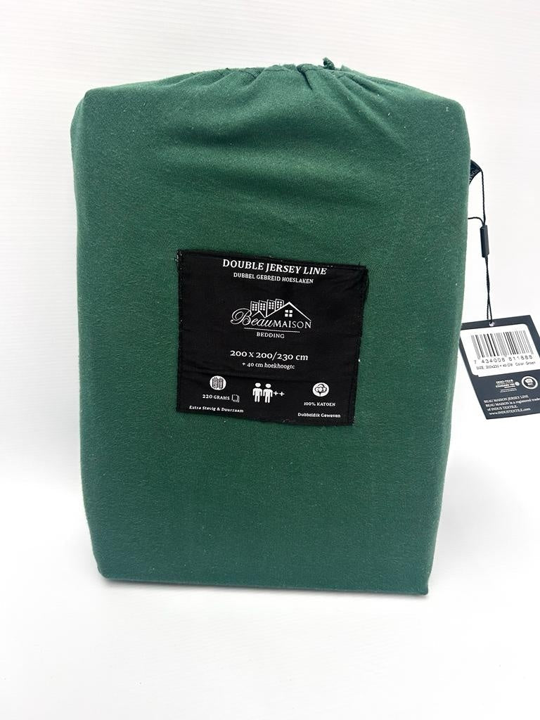 Dubbel Jersey Hoeslaken Forest Green