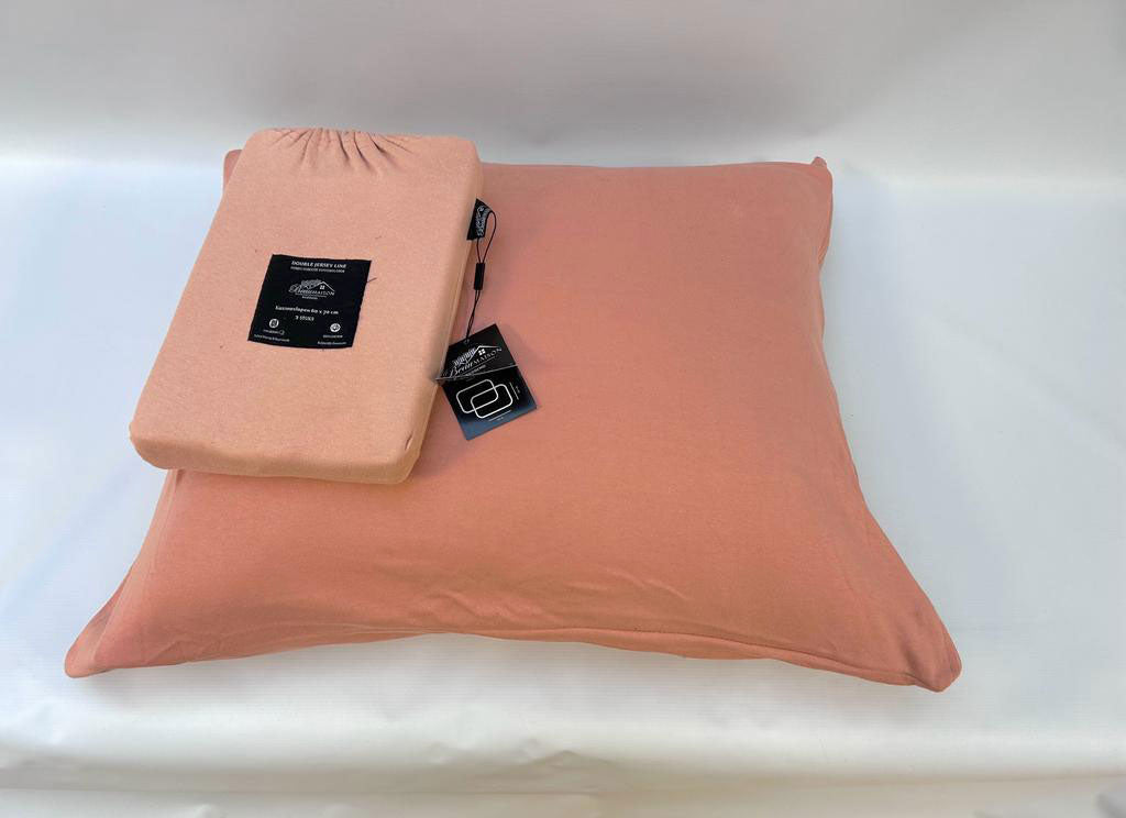 Dubbel Jersey Kussenslopen 60x70 cm Nude Pink - Set van 2