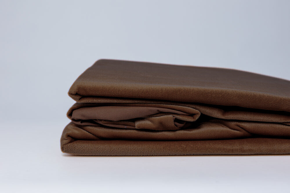 Fluwelen Dekbedovertrek Coffee Brown