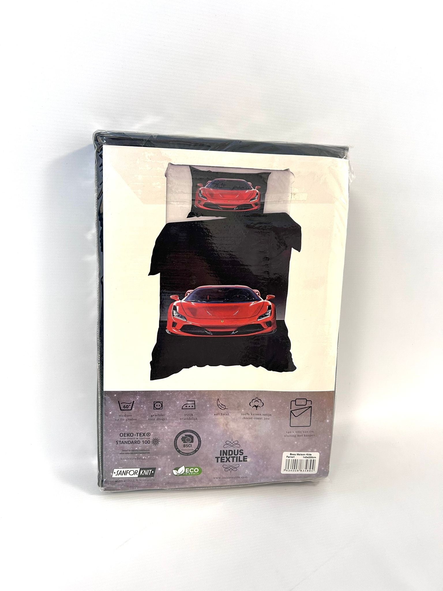 Satijnen Dekbedovertrek Auto - Ferrari