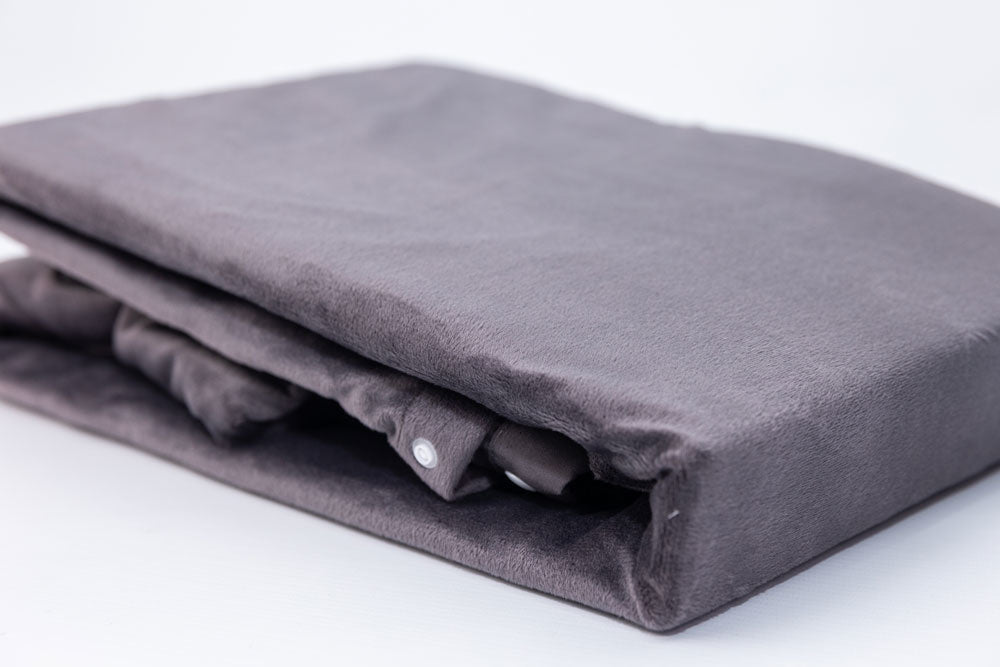 Fluwelen Dekbedovertrek Antraciet-Donkergrijs Velvet/Velours