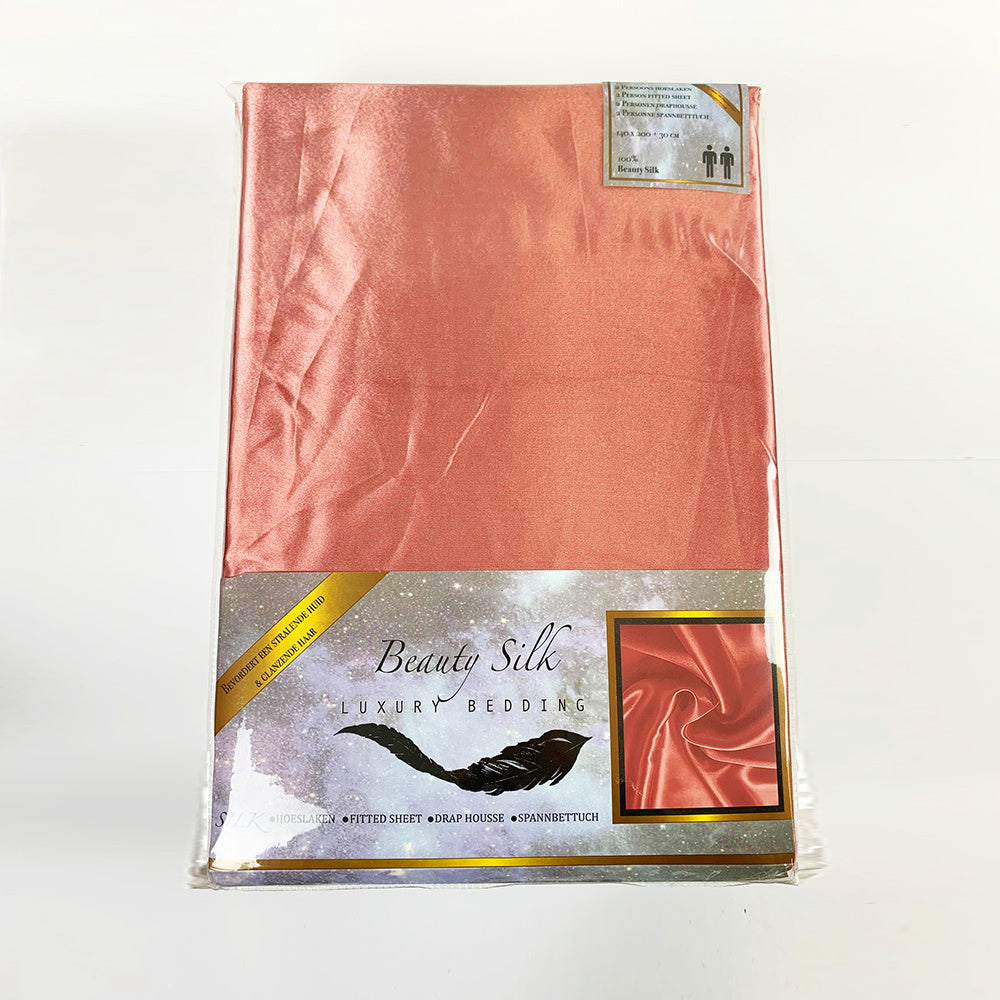 Satijnen Hoeslaken Oud Roze / Rose Gold