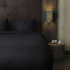 Kussensloop Hotel Line Zwart 60x70cm  2 stuks met ritssluiting