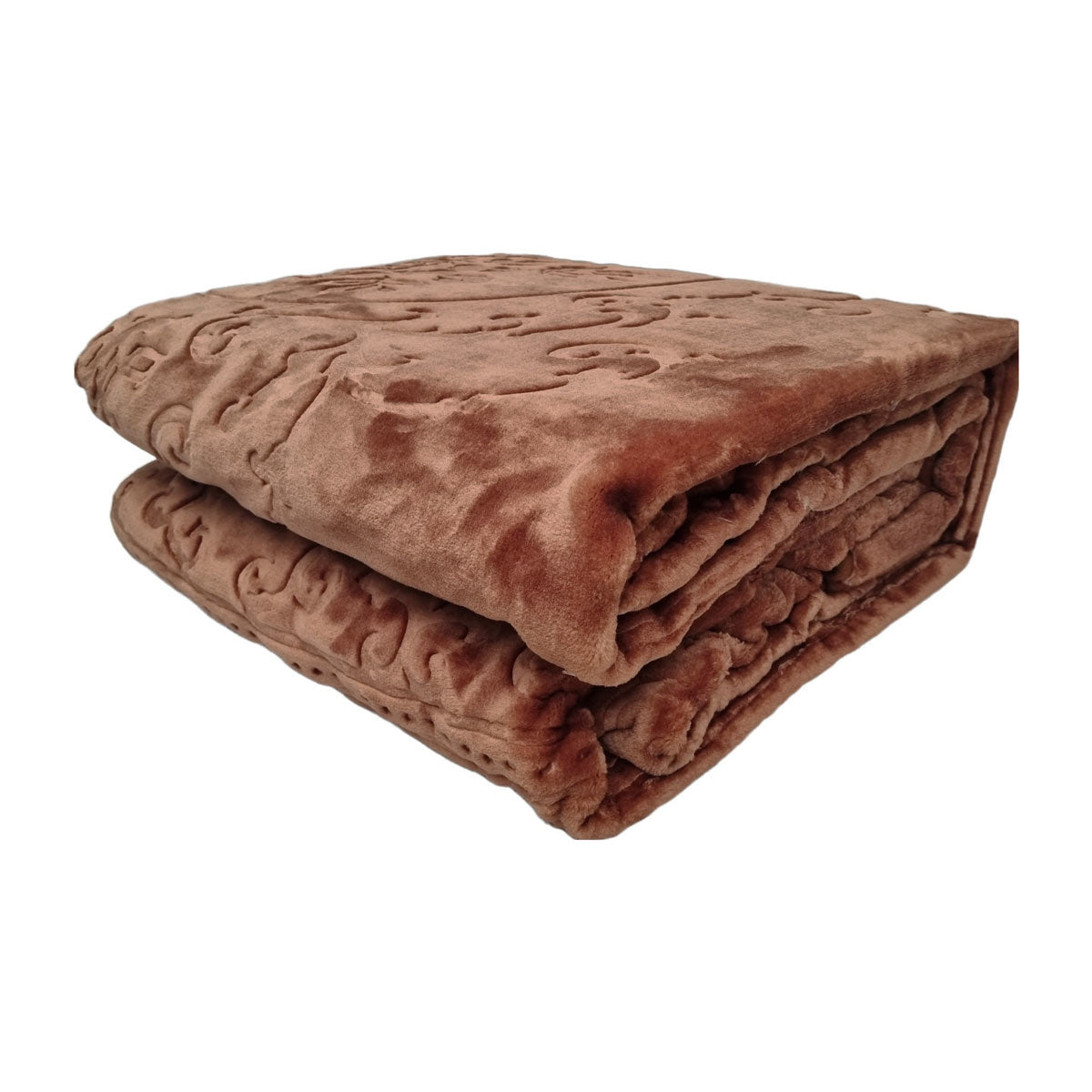 Embossed Uni Woondeken Brown 220 x 240 cm | Zware Kwaliteit