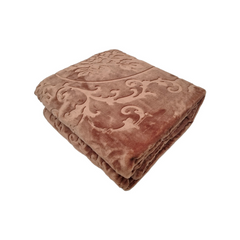 Embossed Uni Woondeken Brown 220 x 240 cm | Zware Kwaliteit