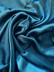 Satijnen Hoeslaken Petrol Blue