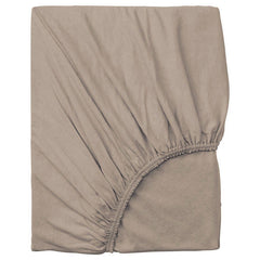Dubbel Geweven Jersey Split Topper Hoeslaken Taupe Grijs