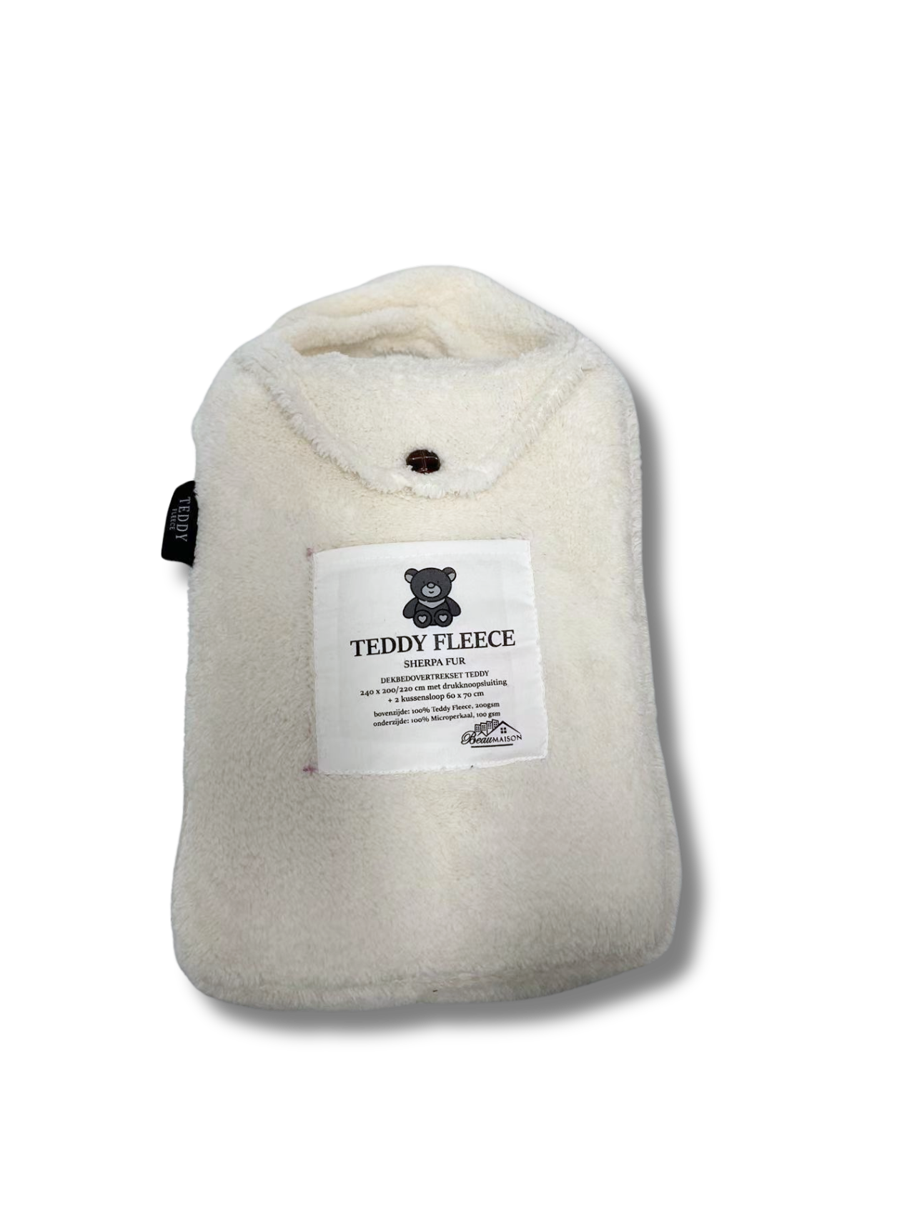 Pearl WhiteTeddy Dekbedovertrek Beau Maison