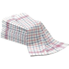 Theedoeken Gekleurde Blokken Rood/Blauw