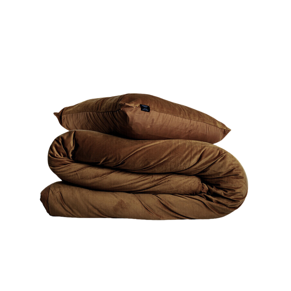 Fluwelen Dekbedovertrek Coffee Brown