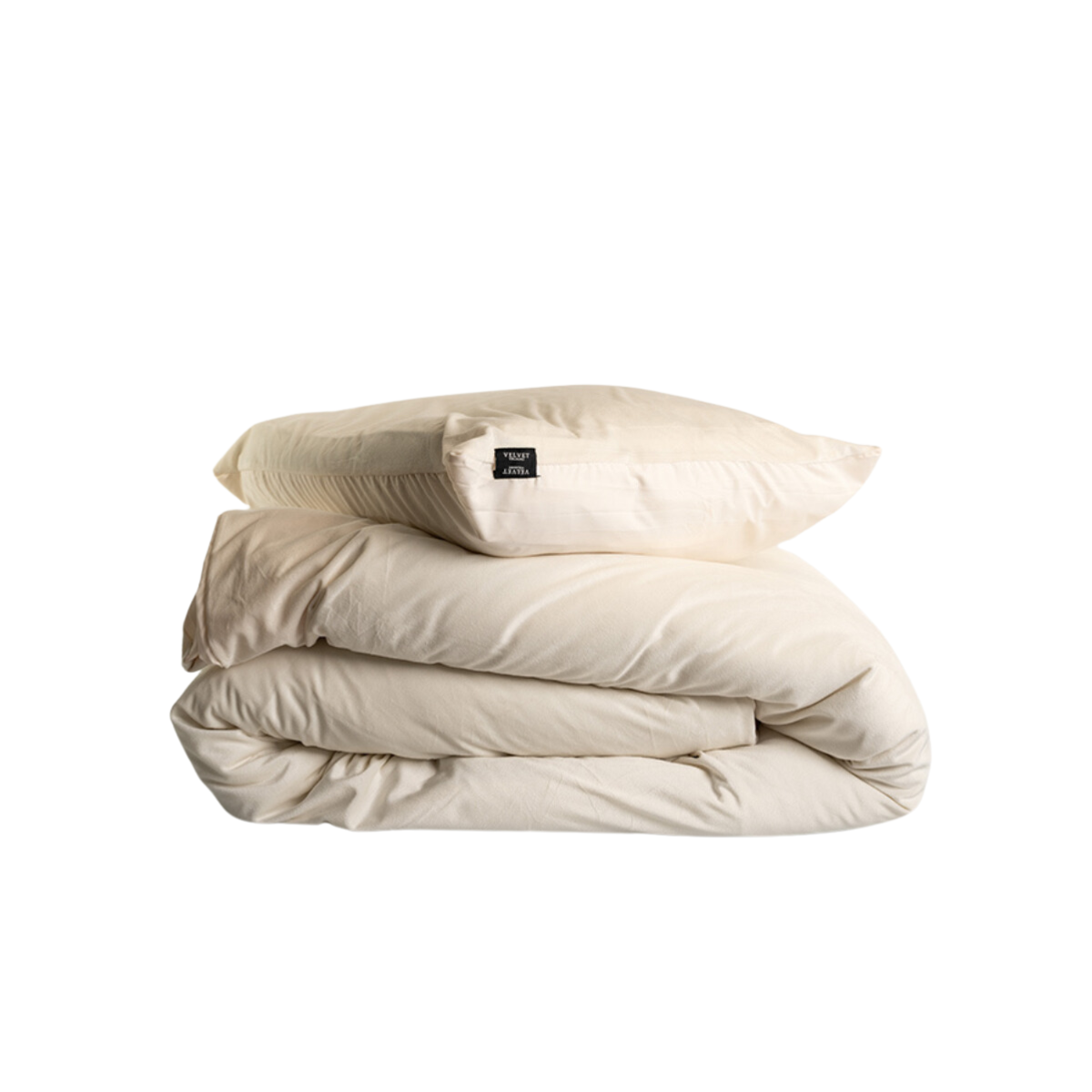 Fluwelen Dekbedovertrek Parelwit Velvet/Velours