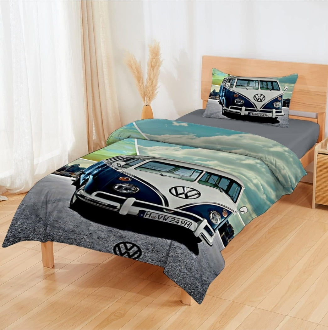 Satijnen Dekbedovertrek Volkswagen Busje