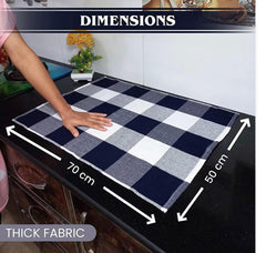 Wafel Theedoek Blauw Wit 50x70cm