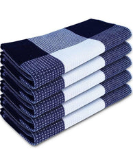 Wafel Theedoek Blauw Wit 50x70cm