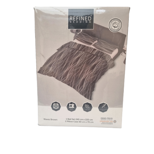 Dekbedovertrek Wave Brown