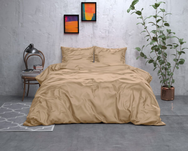 Beauty Skin Care Dekbedovertrek Taupe 140 x 220 - Afbeelding 4
