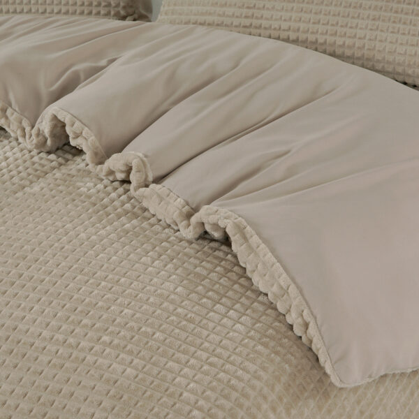 Check Teddy Taupe 140 x 200/220 - Afbeelding 3