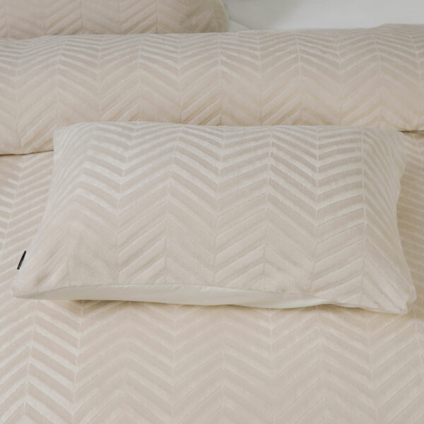 Chevron Teddy Créme 140 x 200/220 - Afbeelding 2