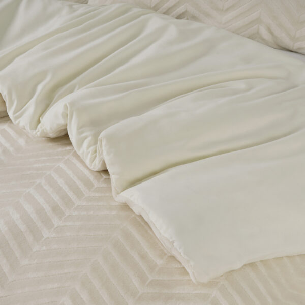 Chevron Teddy Créme 140 x 200/220 - Afbeelding 3