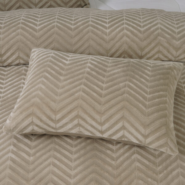 Chevron Teddy Taupe 140 x 200/220 - Afbeelding 2