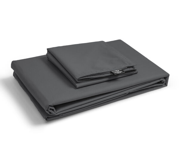 Egyptisch Katoen Uni Dekbedovertrek Antraciet 135 x 200 - Afbeelding 3