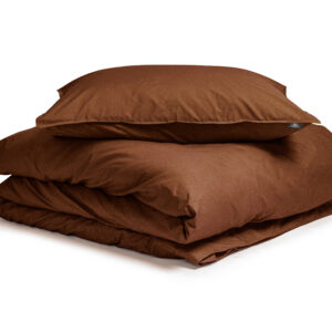 Egyptisch Katoen Uni Dekbedovertrek Bruin 140 x 200/260