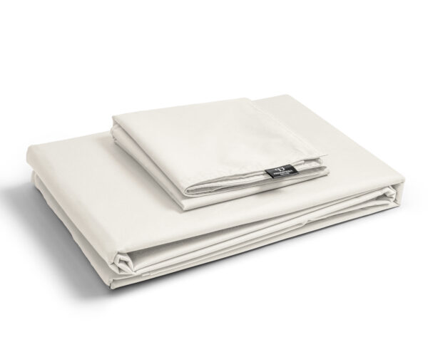 Egyptisch Katoen Uni Dekbedovertrek Creme 135 x 200 - Afbeelding 3
