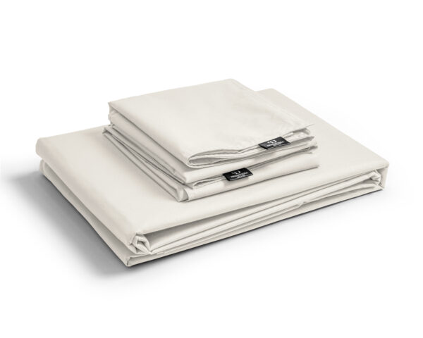 Egyptisch Katoen Uni Dekbedovertrek Creme 200 x 200/260 - Afbeelding 3