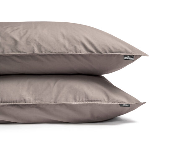 Egyptisch Katoen Uni Dekbedovertrek Taupe 200 x 200/260 - Afbeelding 4