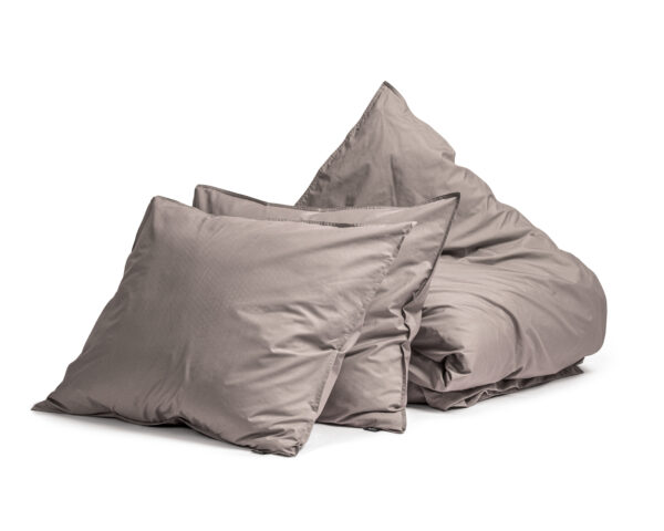 Egyptisch Katoen Uni Dekbedovertrek Taupe 200 x 200/260 - Afbeelding 5