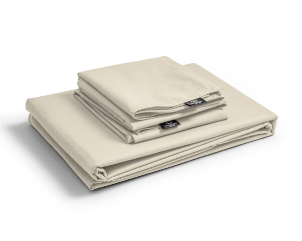 Egyptisch Katoen Uni Dekbedovertrek Zand 200 x 200/260 - Afbeelding 3