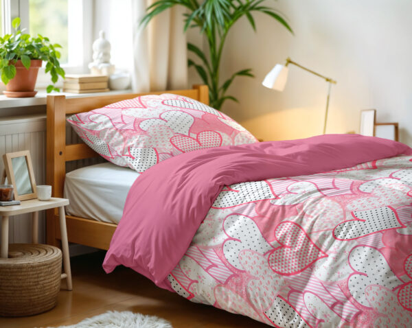 Hearts love Roze 140 x 200/220 - Afbeelding 4
