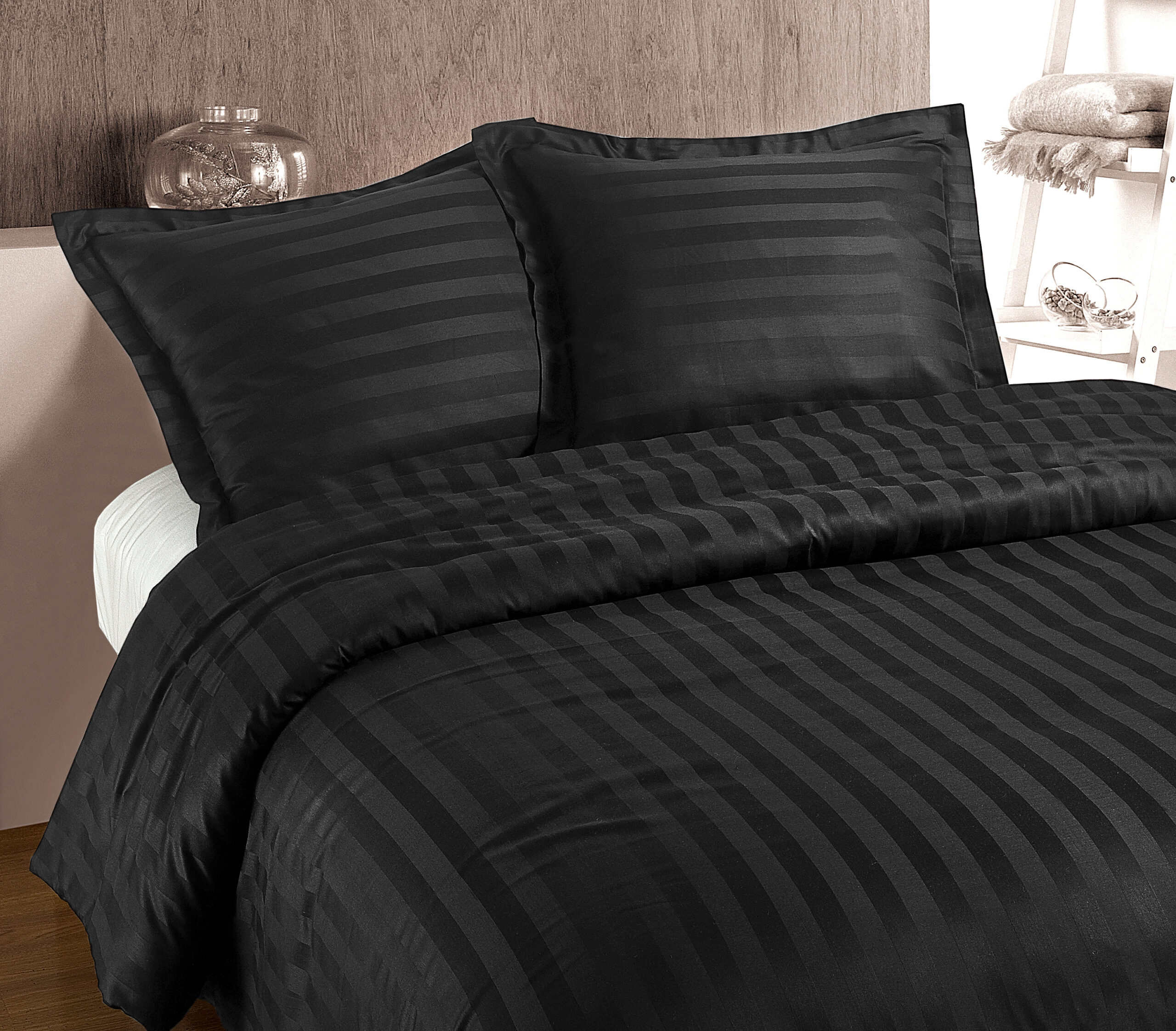 Hotel stripe Antraciet 200 x 200/260