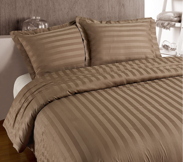Hotel stripe Taupe 200 x 200/260