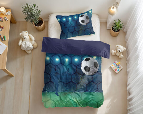 Live football Blauw 140 x 200/220 - Afbeelding 2