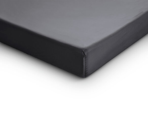 Satijnen Hoeslaken Antraciet 160 x 200 - Afbeelding 4
