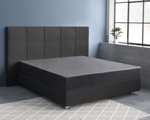 Satijnen Hoeslaken Antraciet 90 x 200 - Afbeelding 2