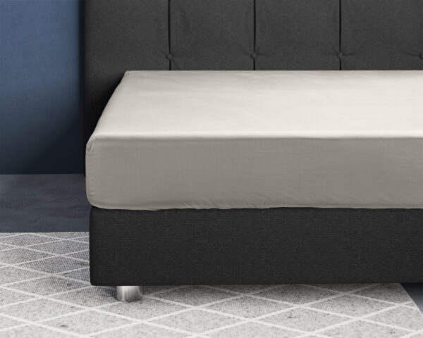 Satijnen Hoeslaken Creme 70 x 200 - Afbeelding 2