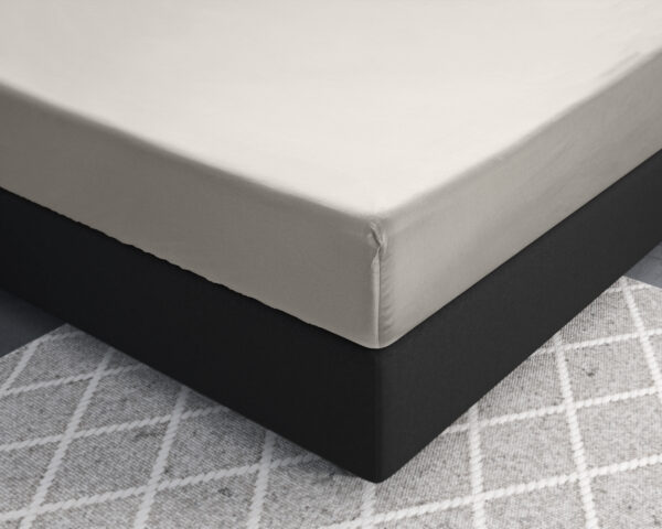 Satijnen Hoeslaken Creme 70 x 200 - Afbeelding 3