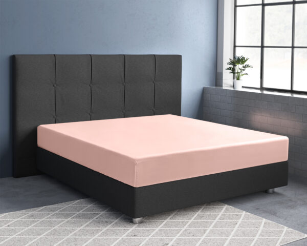 Satijnen Hoeslaken Roze 160 x 200 - Afbeelding 2