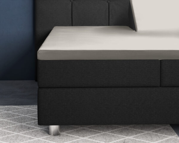 Splittopper Satijn Hoeslaken Creme 180 x 220 - Afbeelding 2