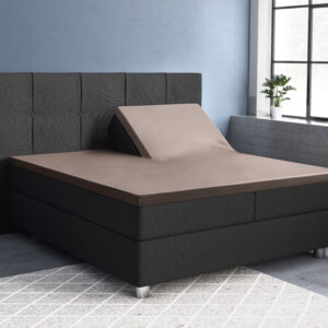 Splittopper Satijn Hoeslaken Taupe 180 x 220