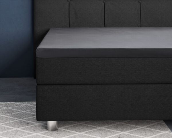 Topper Satijn Hoeslaken Antraciet 160 x 200 - Afbeelding 2